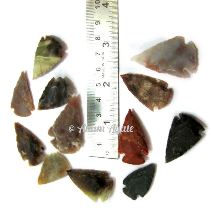 Fancy Agate Arrowheads 1 to 1.50 Inches