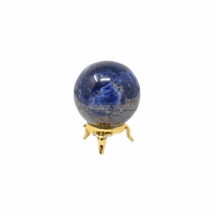 Sodalite Ball Sphere with Stand