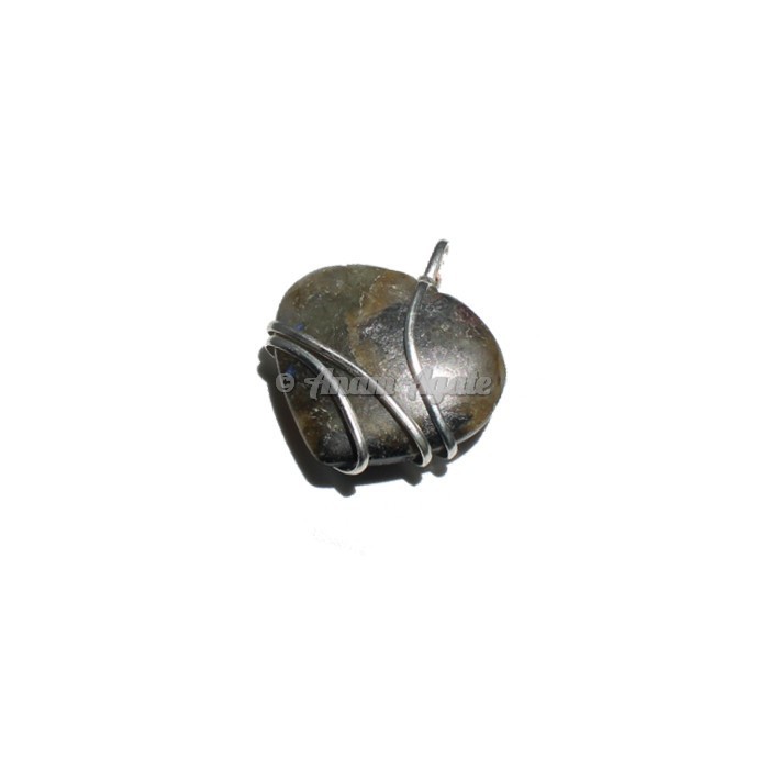 Labradorite Wire Wrapped Heart Pendant