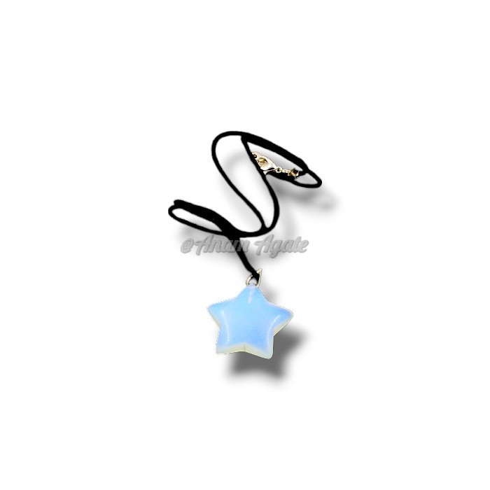 Opalite Star Shaped Healing Crystal Pendant