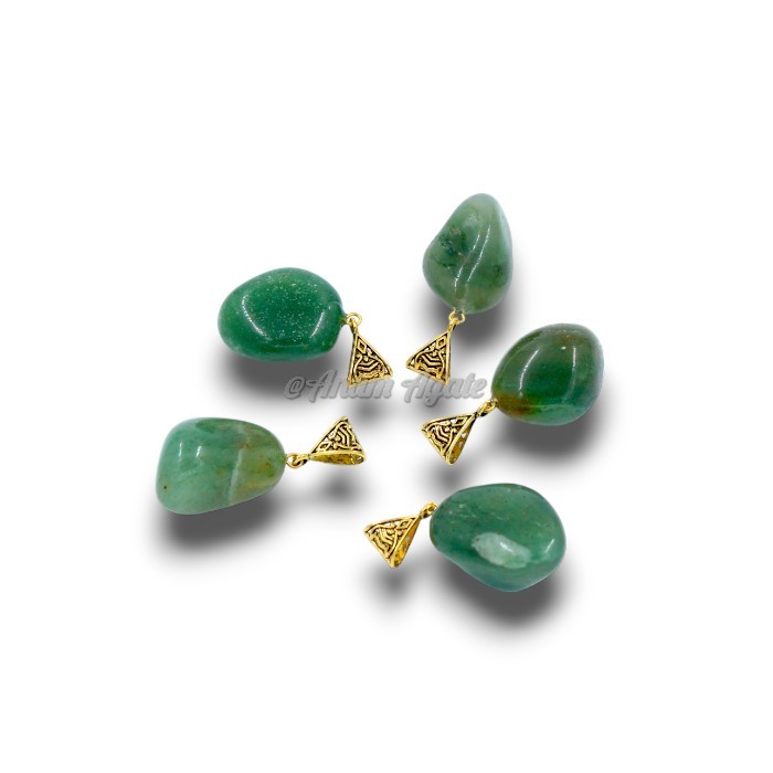 Green Flourite Crystal Tumbled Pendant