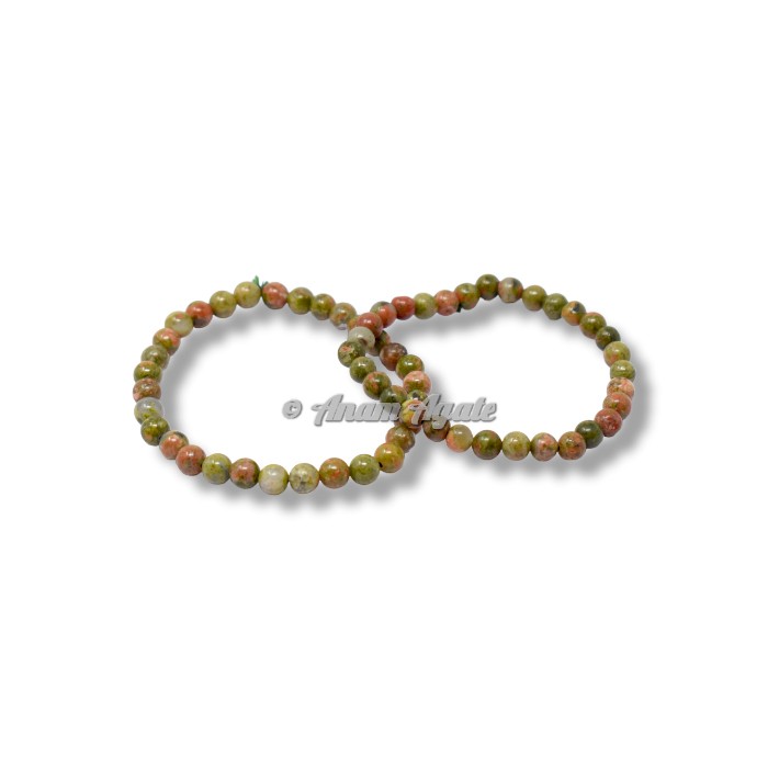 Unakite 6MM Beads Bracelet