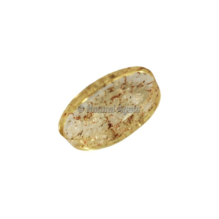 Crystal Quartz Orgonite Worry Stone