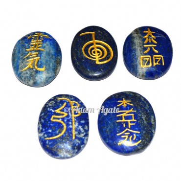 Lapis Lazuli Oval Shape Reiki Set
