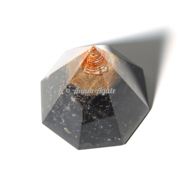 Conical Black Tourmaline Orgonite Pyramid