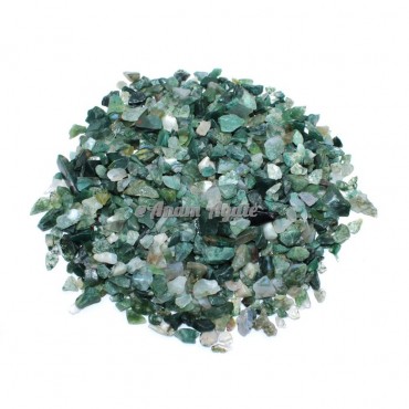 Moss Agate Crystal Chips