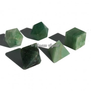 Green Jade Sacred Geometry Set 5 piece