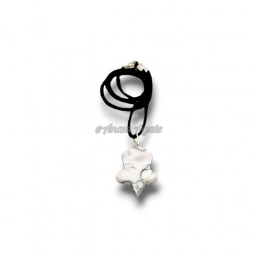 Custom White Howlite Healing Crystal Pendant