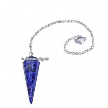 Sodalite 12 Faceted Pendulums
