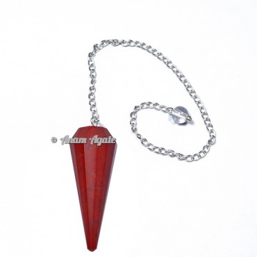 Red Jasper 12 Faceted Pendulums