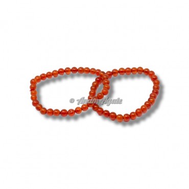 Carnelian 6MM Beads Bracelet