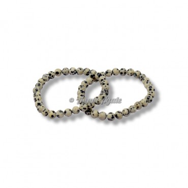 Dalmation Jasper 6MM Beads Bracelet