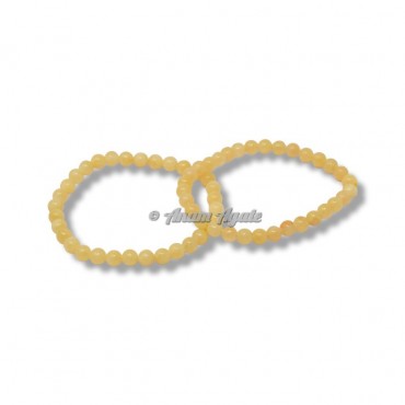Yellow Calcite 6MM Beads Bracelet