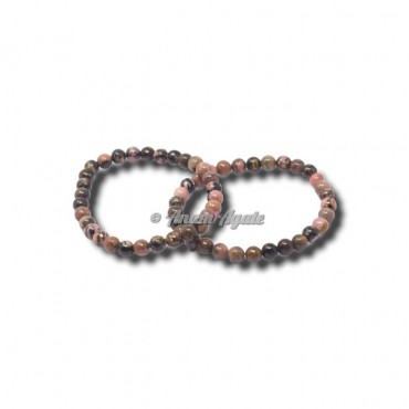 Rhodonite 6MM Beads Bracelet