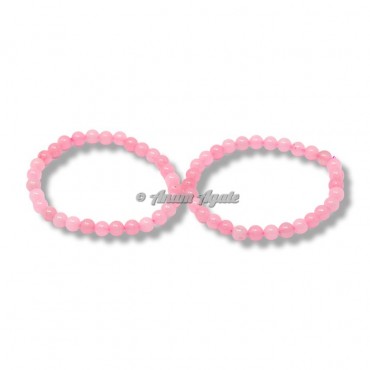 Rose Quartz 6MM Beads Bracelet