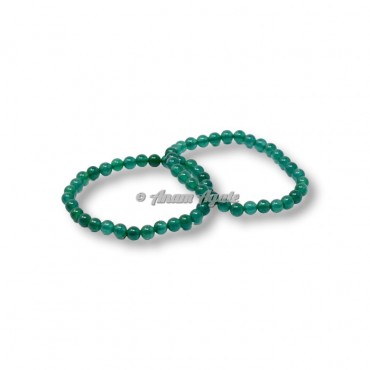 Green Jade 6MM Beads Bracelet