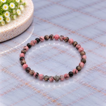 Rhodonite 4 MM Beads Bracelets