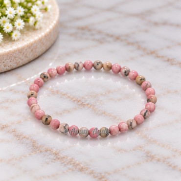 Rhodocrosite 4 MM Beads Bracelets