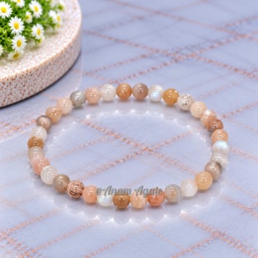 Multi Moonstone 4 MM Gemstone Bracelets