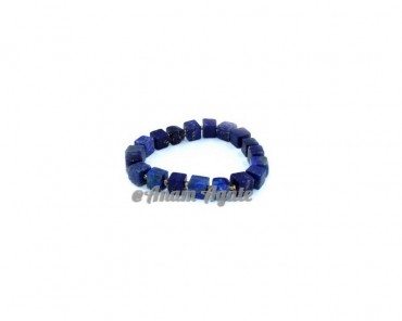 Lapiz Lazuli Cube Gemstone Bracelet