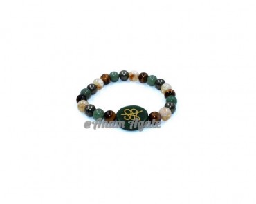 Money Magnet with Zibu Symbol Gemstone Bracelets