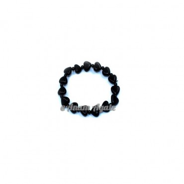 Black Obsidian Heart Gemstone Bracelets