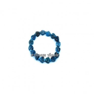 Blue Apatite Apple Beads Gemstone Bracelets