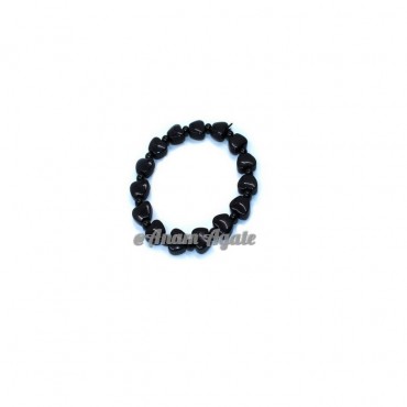 Black Tourmaline Apple Beads Gemstone Bracelets