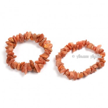 Peach Aventurine Chips Bracelets