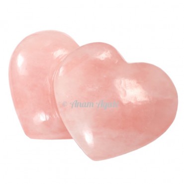 Rose Quartz Gemstone Hearts