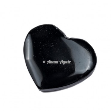 Black Obsidian Gemstone Heart