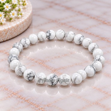 Howlite 6MM Beads Bracelet