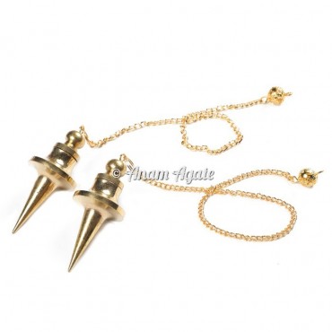 Pointed Cone Brass Pendulums