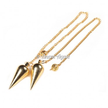 Golden Long Drop Brass Pendulums