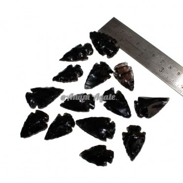 Black Obsidian 1 to 1.50 Inches Arrowheads