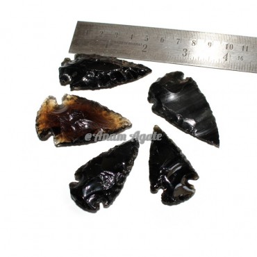 Black Obsidian 2 Inches Arrowheads