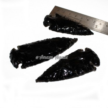Black Obsidian 3 Inches Arrowheads