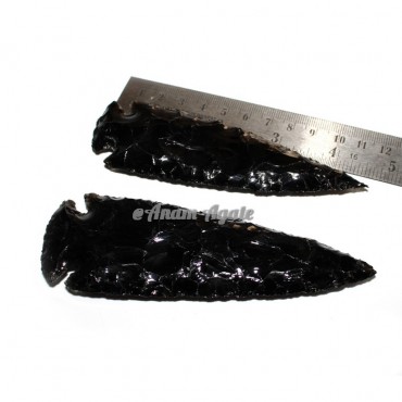 Black Obsidian 4 Inches Arrowheads