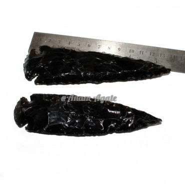 Black Obsidian 5 Inches Arrowheads