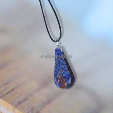 Natural Lapis Lazuli Crystal Resin Orgonite Pendants
