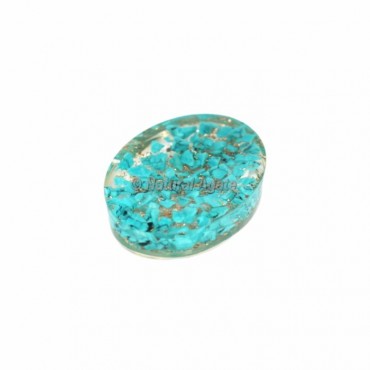 Turquoise Crystal Orgonite Worry Stone