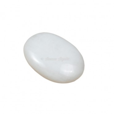 White Agate Palm Stone