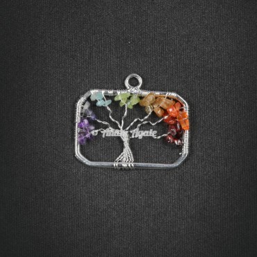 Tree Of Life Pendant in Rectangle Shape